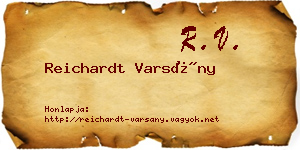 Reichardt Varsány névjegykártya